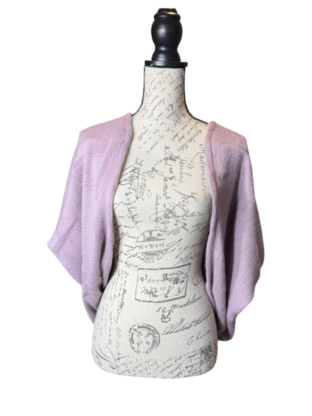 Women's Bijoux Terner Lavender Knit Shrug Sweater, One Size